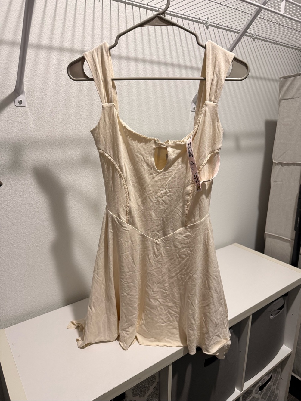 Oh Polly Cream Lace-Accent Chemise